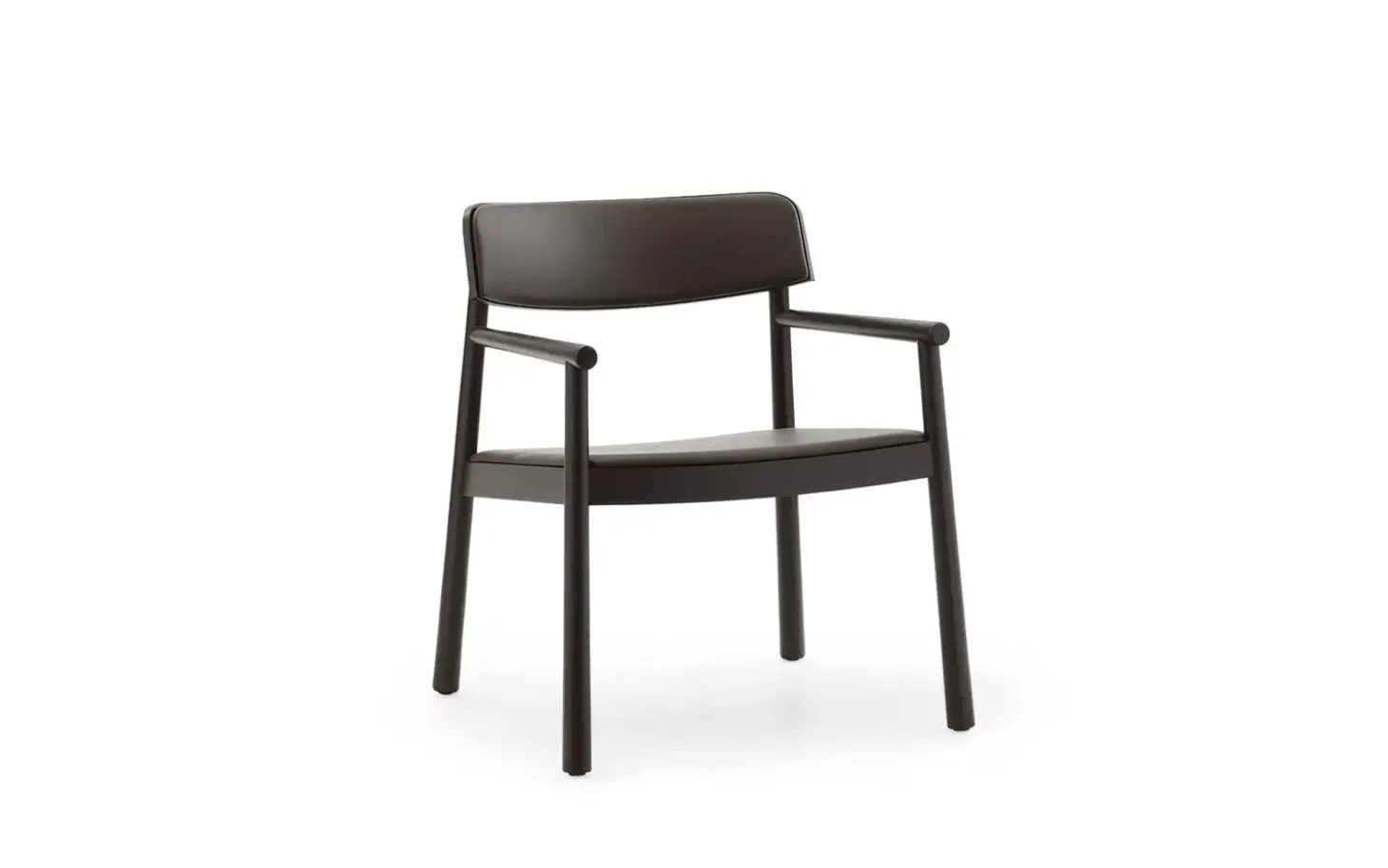 Normann Copenhagen - Timb Lounge Armchair Upholstery Brown / Ultra Leather -Chocolate