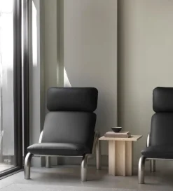 Normann Copenhagen - Tube Lounge Chair - sort læder - Ultra