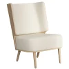 NovoForm - Lounge Chair - Serena - Sweet Vanilla/Hvid og Natur Eg
