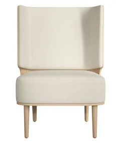 NovoForm - Lounge Chair - Serena - Sweet Vanilla/Hvid og Natur Eg
