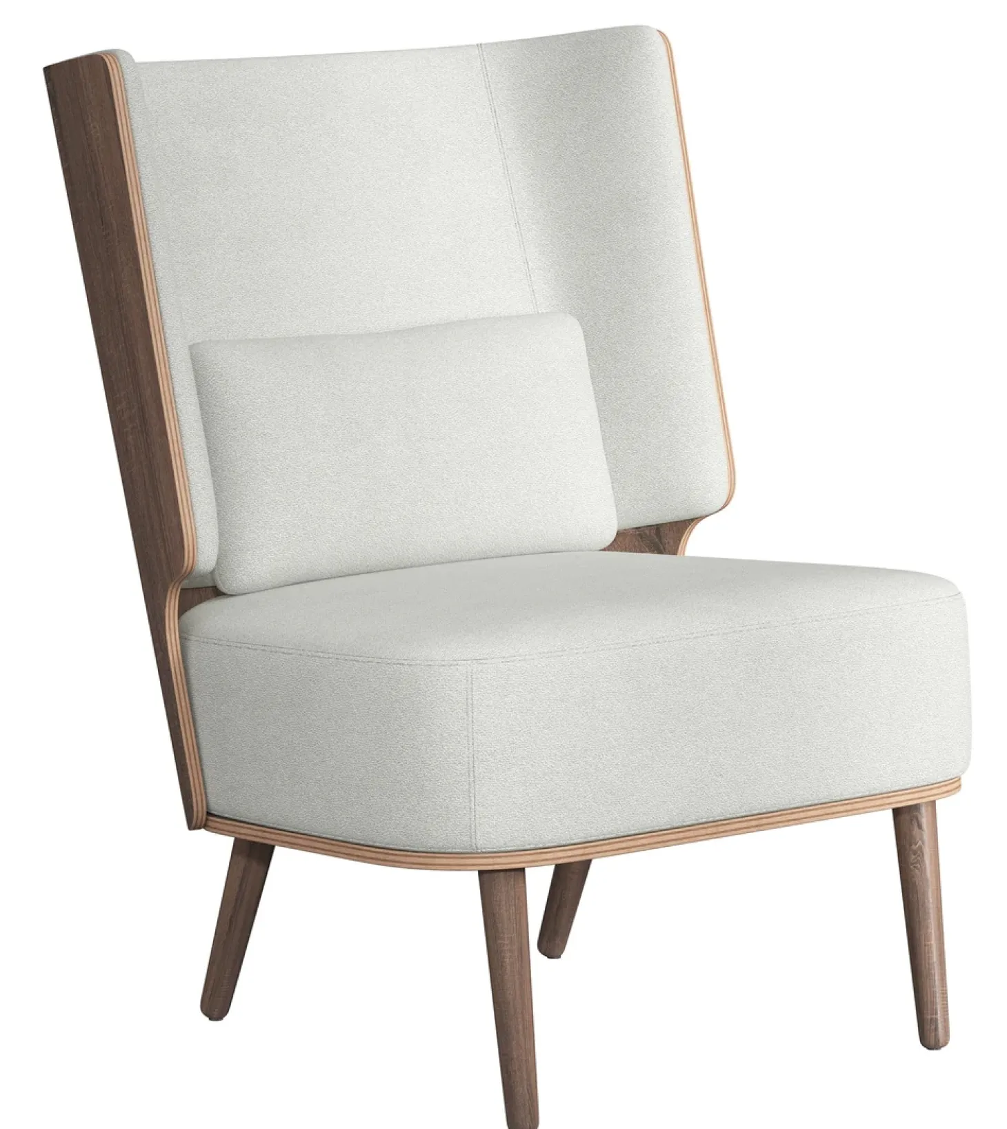 NovoForm - Lounge Chair - Serena - Silver Grey og Mørk Eg