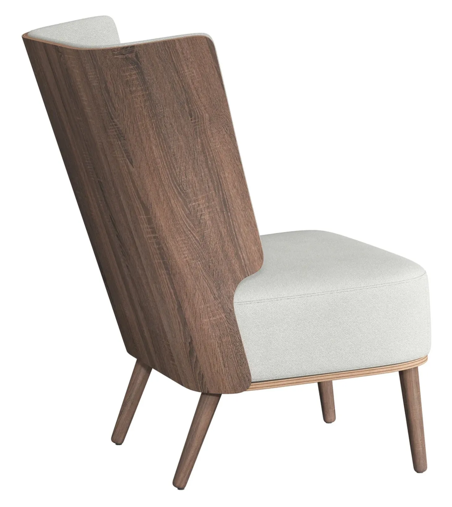 NovoForm - Lounge Chair - Serena - Silver Grey og Mørk Eg