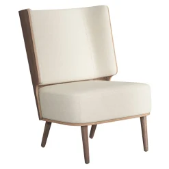 NovoForm - Lounge Chair - Serena - Sweet Vanilla og Mørk Eg
