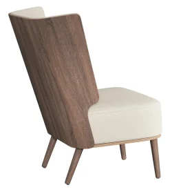 NovoForm - Lounge Chair - Serena - Sweet Vanilla og Mørk Eg