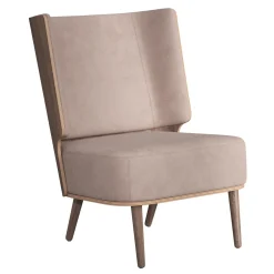 NovoForm - Lounge Chair - Serena - Dusty Rose og Mørk Eg