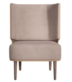 NovoForm - Lounge Chair - Serena - Dusty Rose og Mørk Eg