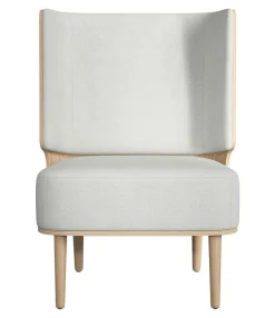 NovoForm - Lounge Chair - Serena - Silver Grey/Sølv Grå og Natur Eg