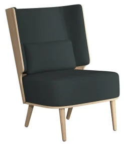 NovoForm - Lounge Chair - Serena - Phantom Grey/MørkeGrå og Natur Eg