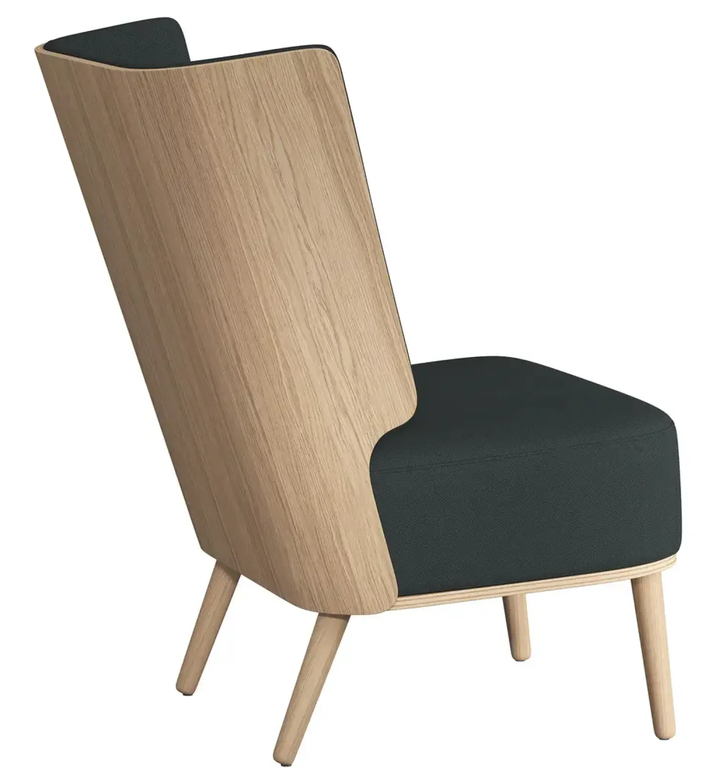 NovoForm - Lounge Chair - Serena - Phantom Grey/MørkeGrå og Natur Eg