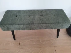 Orense Bænk med grønt fløjls look - Moss - 100 cm