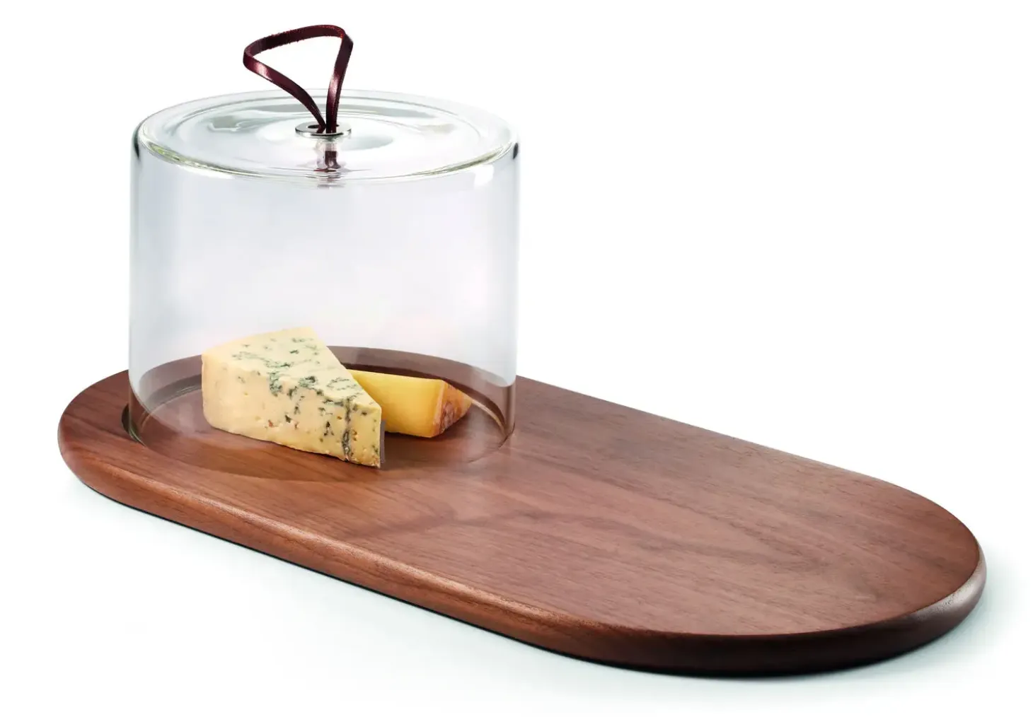 Philippi - Walnut cheese board with glass cover