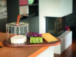 Philippi - Walnut cheese board with glass cover