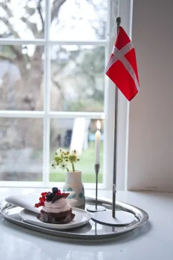 Piet Hein - Bord-flagstang (50-cm) med DANSK flag