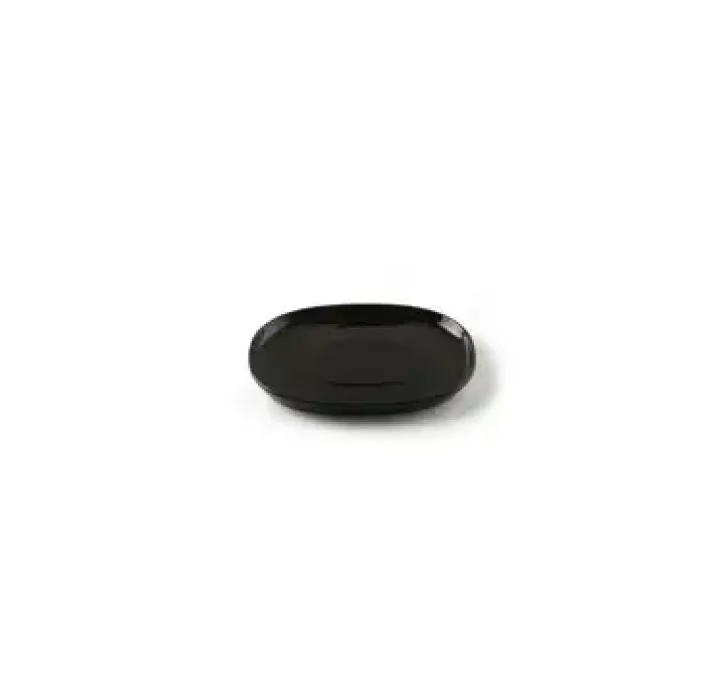 Piet Hein - Superellipse tallerken flad 16*19 - SORT - med plateau