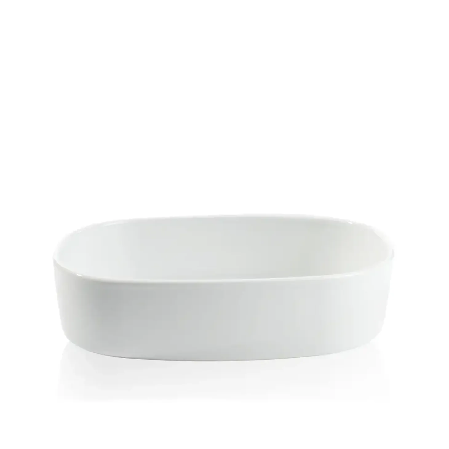 Piet Hein - Superellipsefad porcelain 23*30*7 cm - HVID HØJ