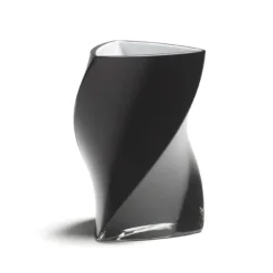 Piet Hein - TWISTER-vase 16 cm - SORT ( 3 lag glas )