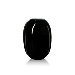 Piet Hein - Vase glas 16 cm - SORT-OPAL