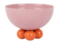 Present time - Bowl Double Funky small soft pink w. bright orange