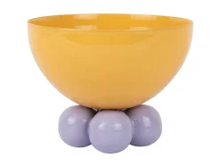 Present time - Bowl Double Funky medium bright yellow w. soft purple