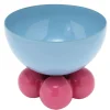 Present time - Bowl Double Funky small soft blue w. bright pink
