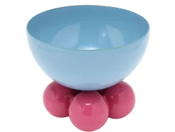 Present time - Bowl Double Funky small soft blue w. bright pink