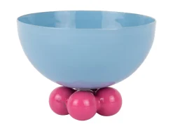 Present time - Bowl Double Funky small soft blue w. bright pink