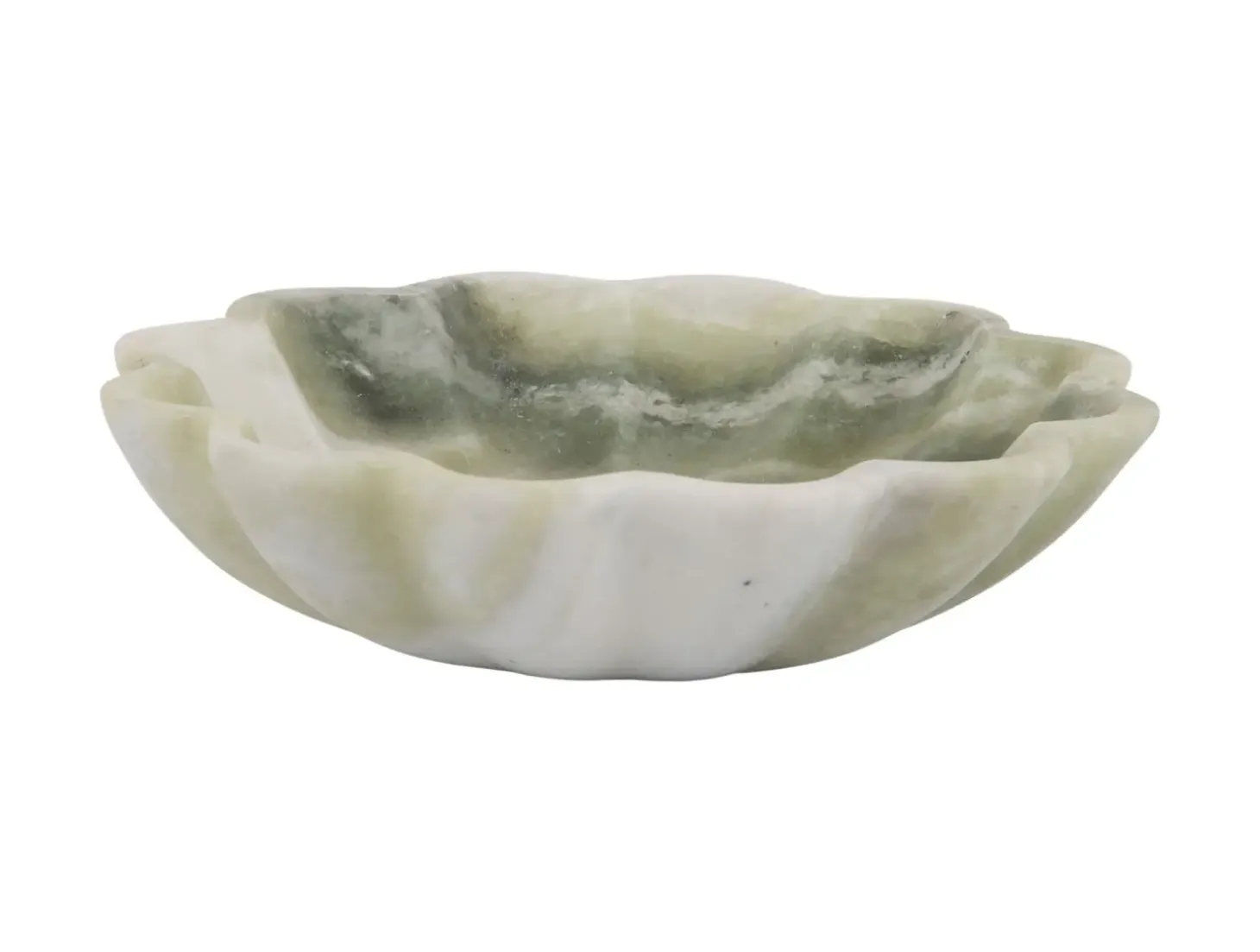 Present time - Bowl Flower marble himalayan green