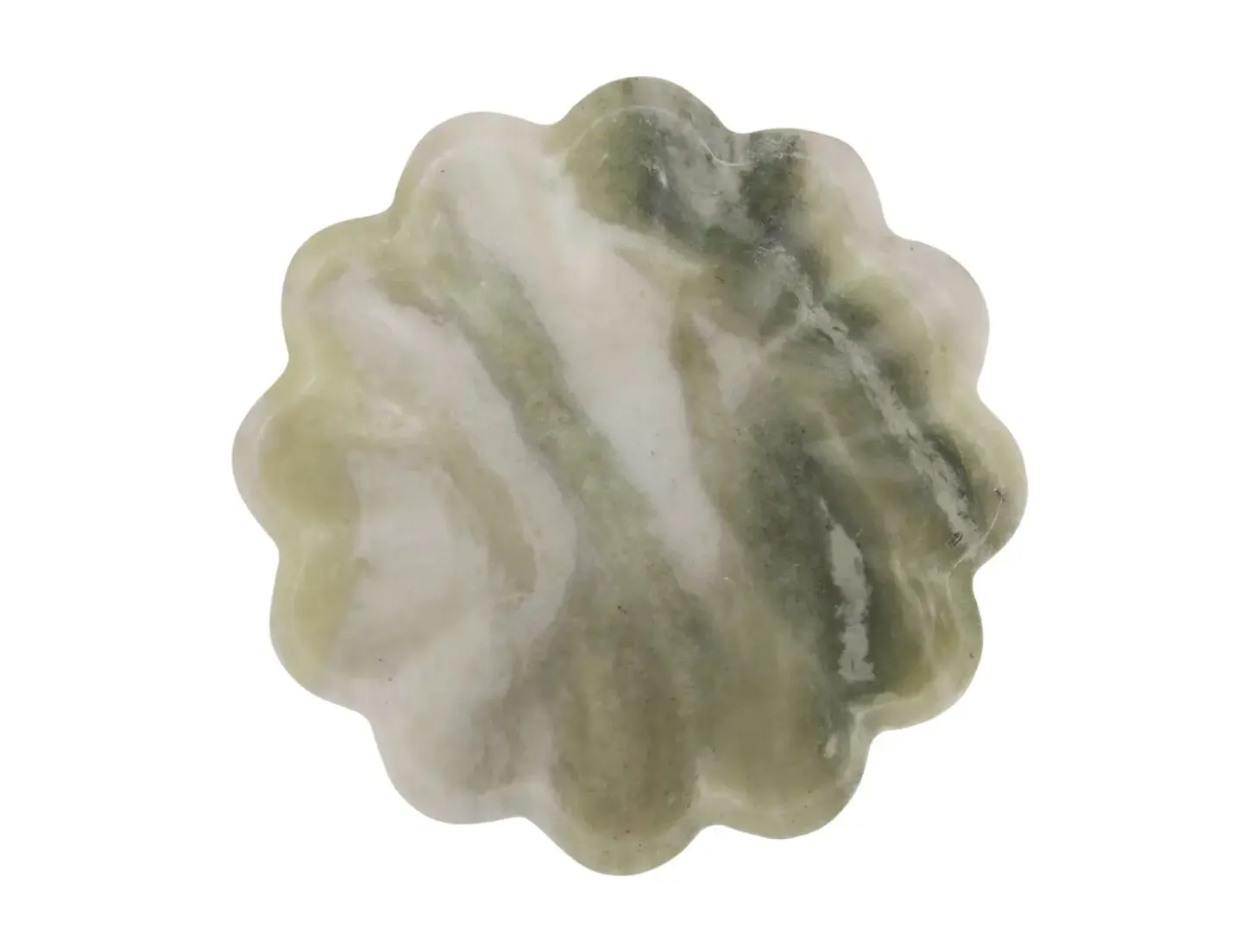 Present time - Bowl Flower marble himalayan green
