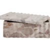 Present time - Bowl rectangle with lid marble brown