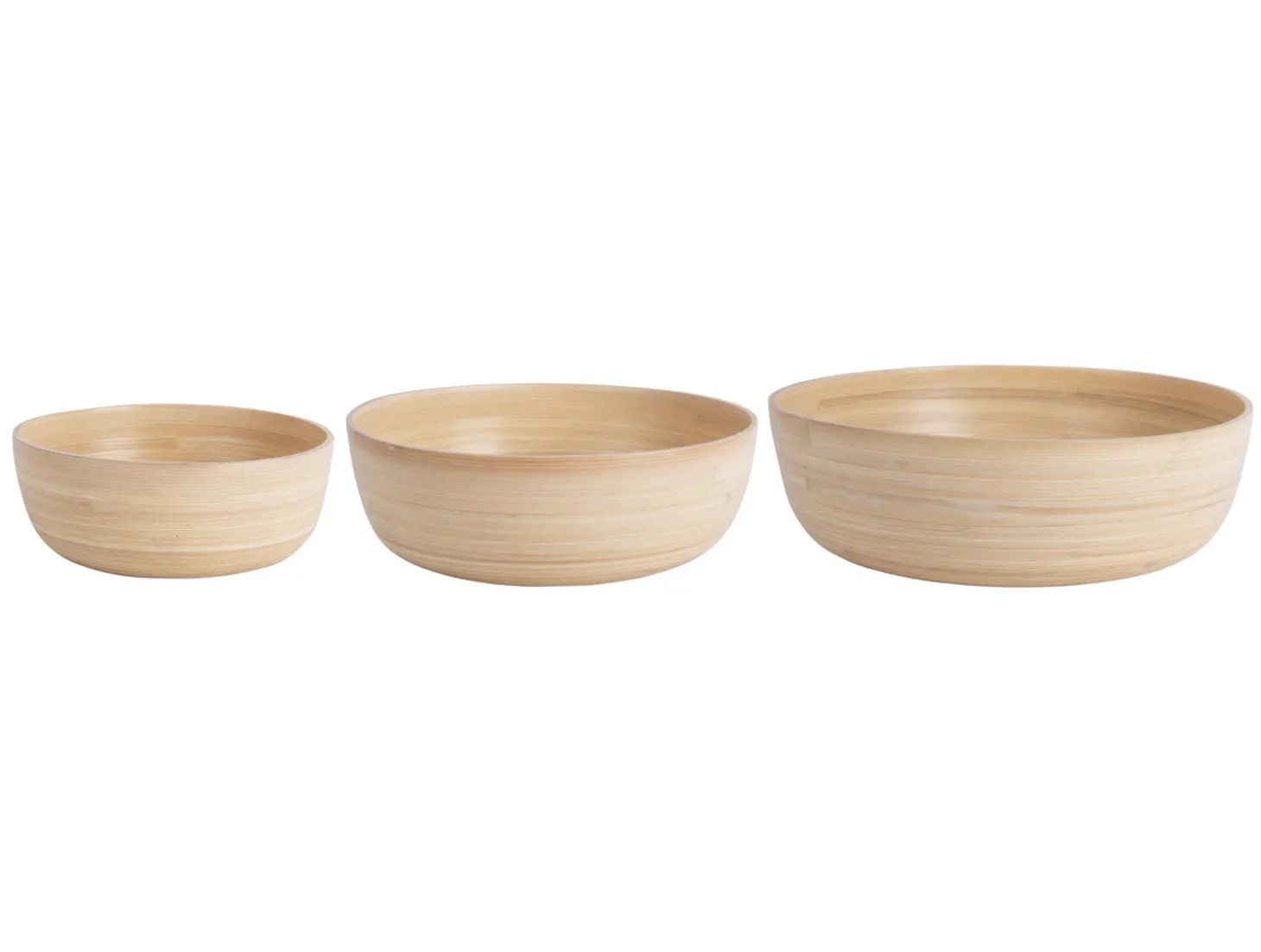 Present time - Bowl set Puro Round bamboo natural