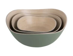Present time - Bowl set Puro Organic bamboo jungle green