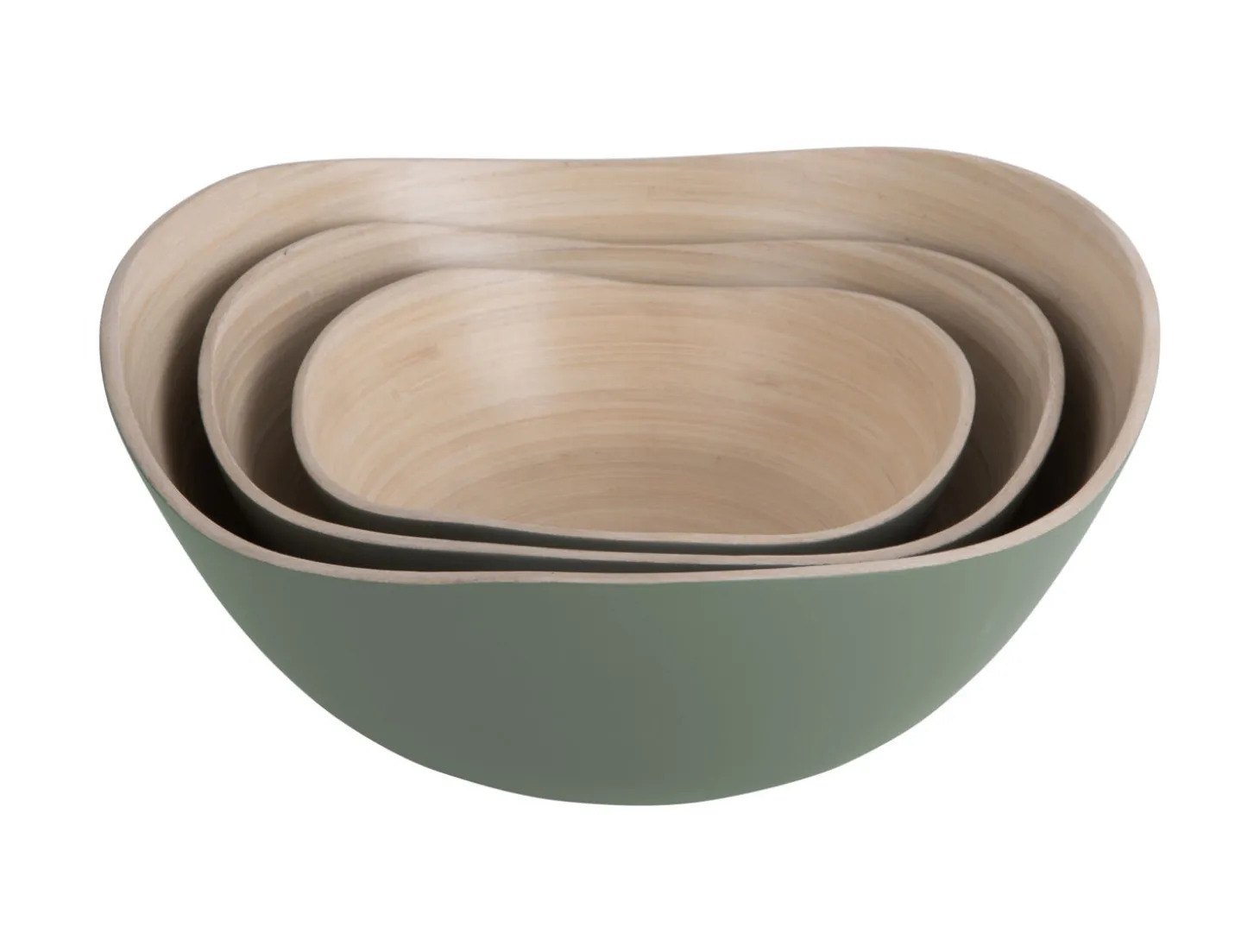 Present time - Bowl set Puro Organic bamboo jungle green