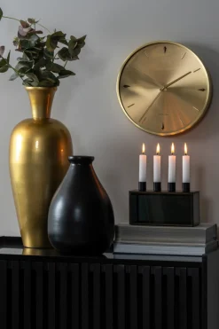 Present time - Candle holder Boxed rectangle glass black