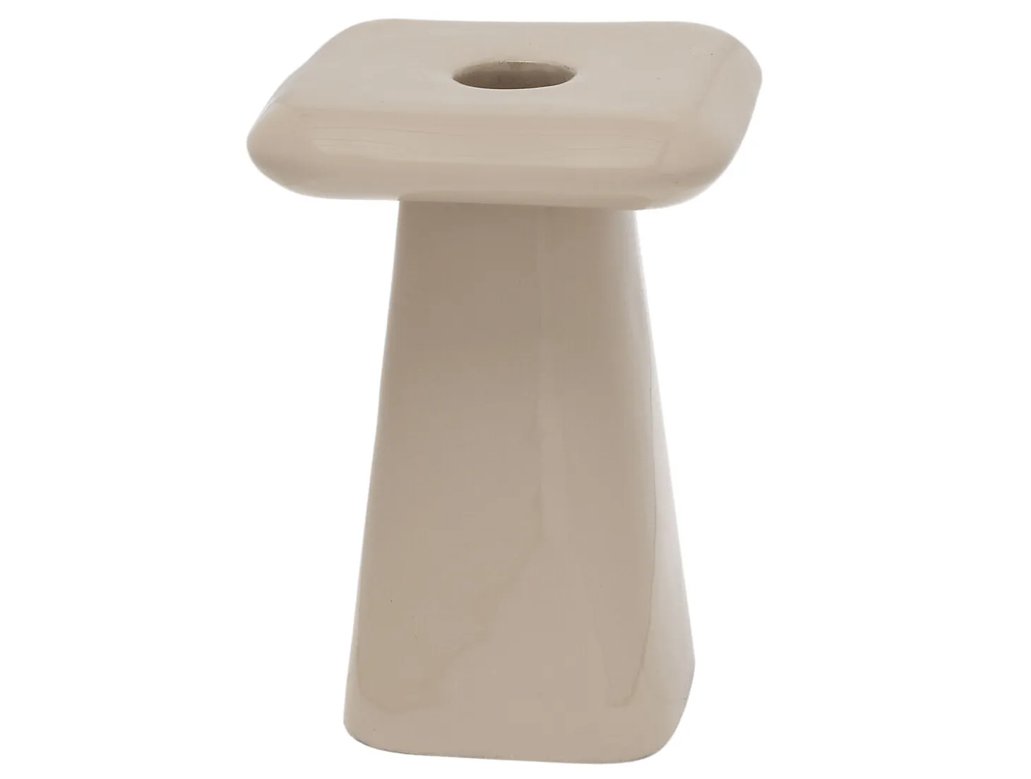 Present time - Candle holder Roca medium warm grey