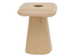 Present time - Candle holder Roca small soft brown