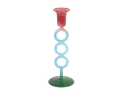 Present time - Candle holder Anillo Vivo medium multi colour warm purple