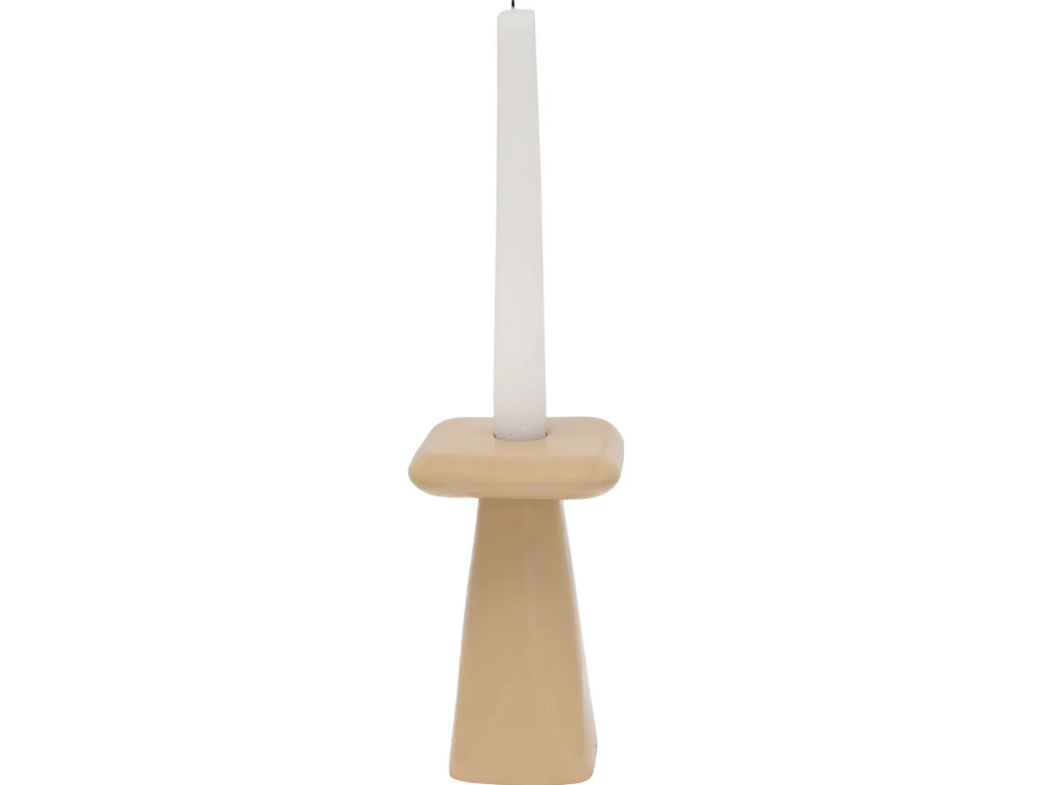 Present time - Candle holder Roca large soft brown