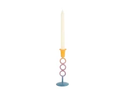 Present time - Candle holder Anillo Vivo medium multi colour mango yellow