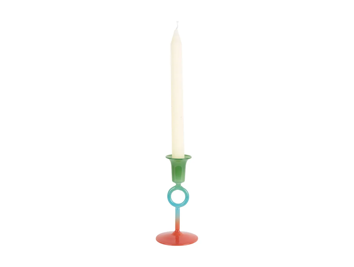 Present time - Candle holder Anillo Vivo small multi colour retro green