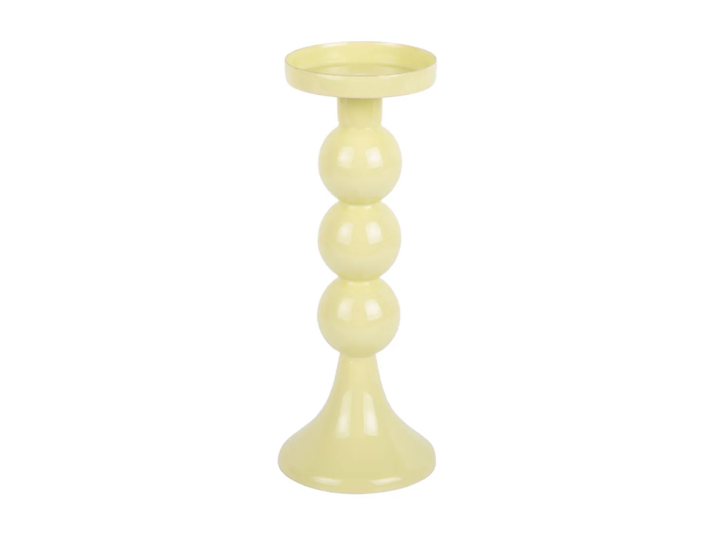 Present time - Candle holder Funky large soft yellow