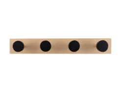 Present time - Coat rack Knobs small pinewood black