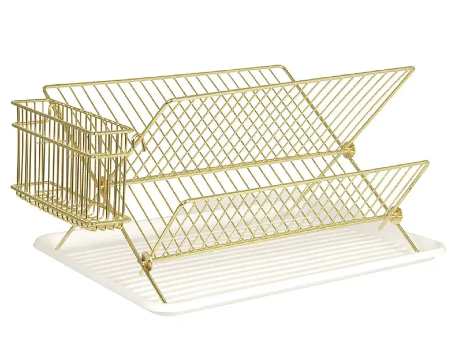 Present time - Dish rack Classic gold plated