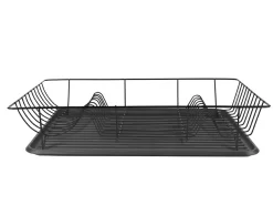 Present time - Dish rack Linea black w. matt black tray