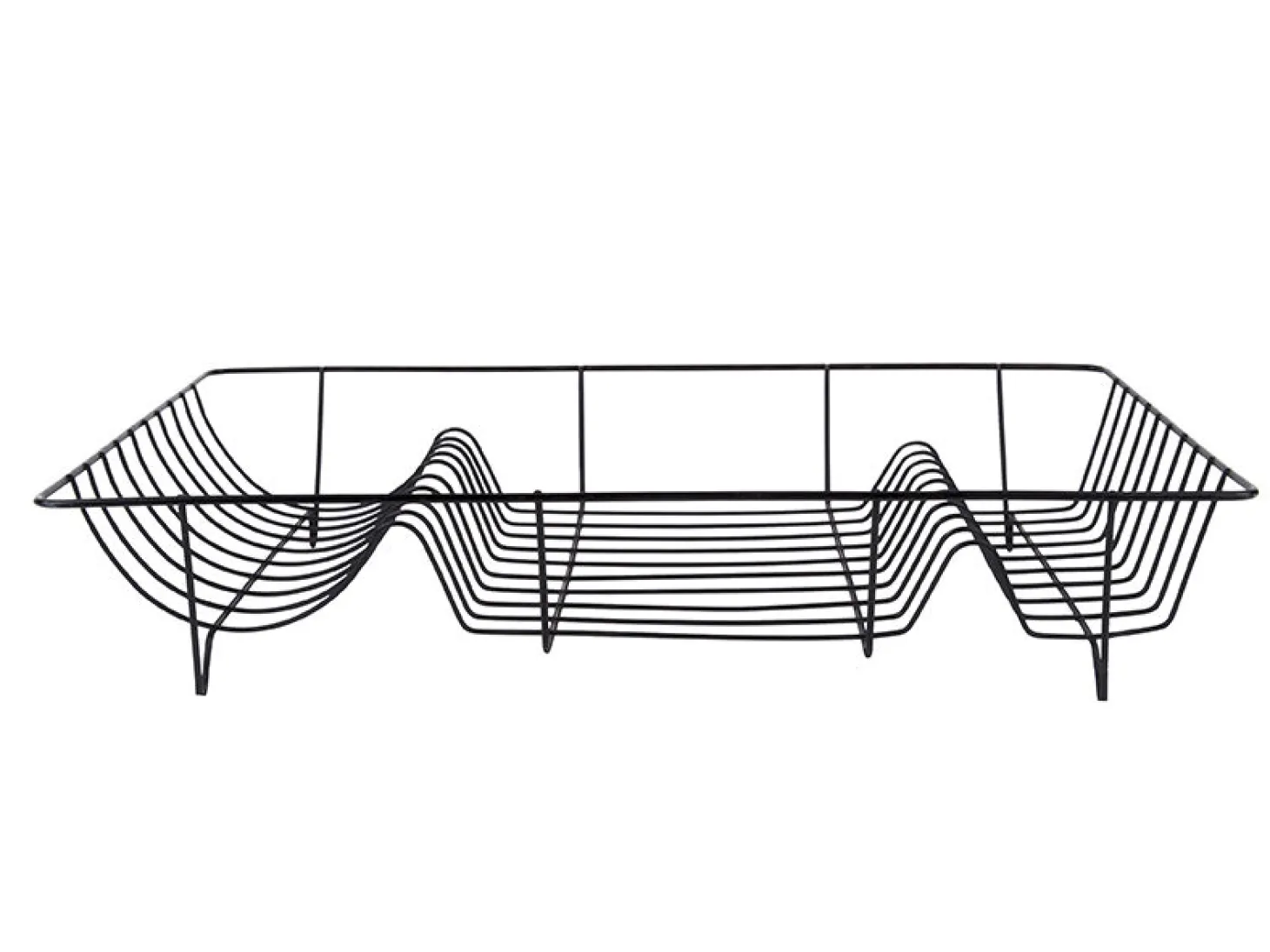 Present time - Dish rack Linea black w. matt black tray