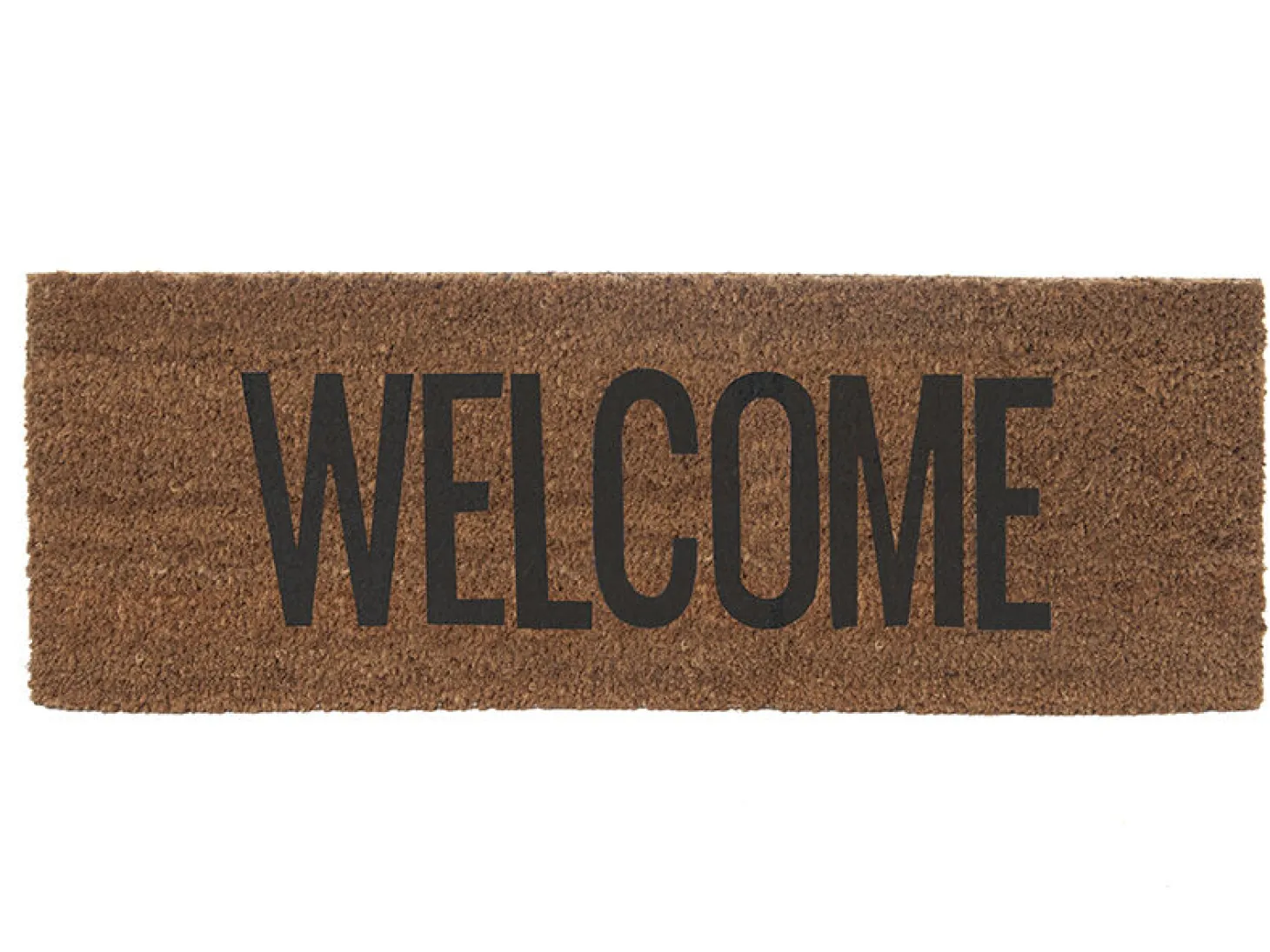 Present time - Doormat Welcome black coir