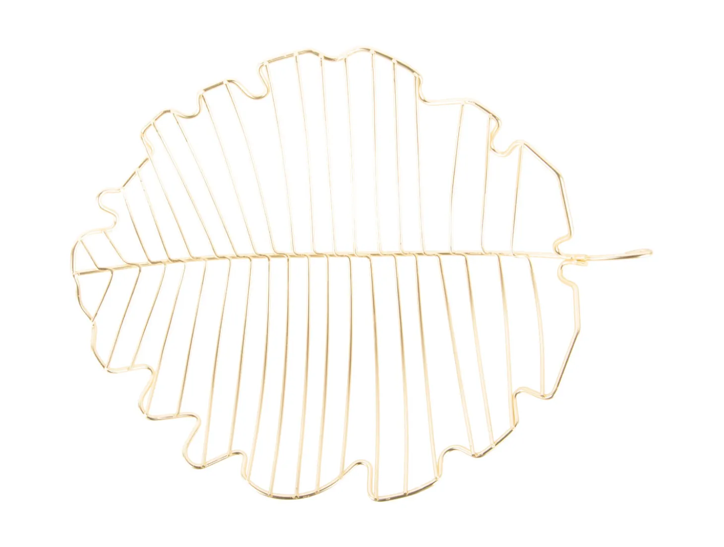 Present time - Fruit basket Leaf iron gold plated