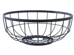 Present time - Fruit basket Open Grid metal black