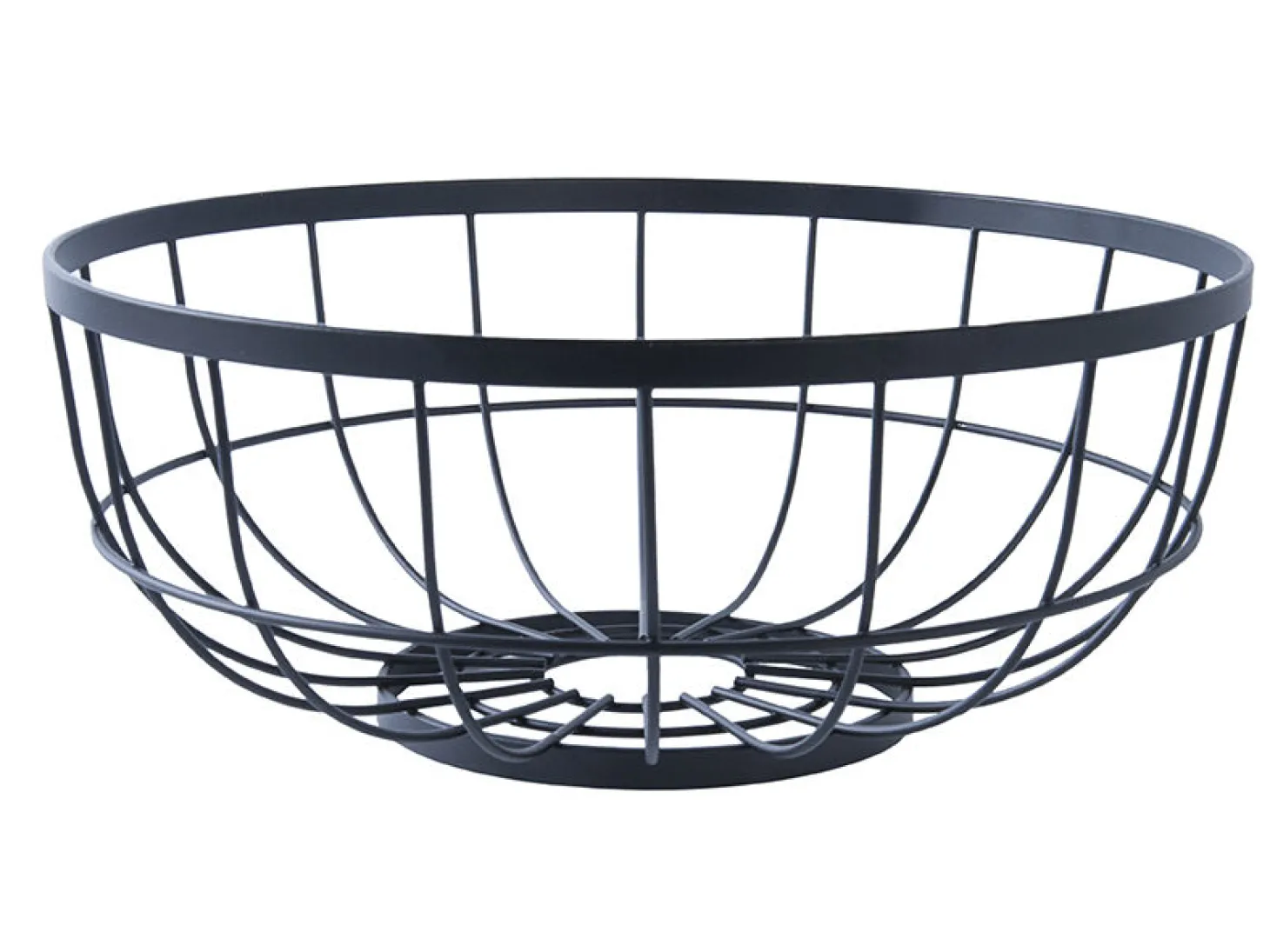Present time - Fruit basket Open Grid metal black