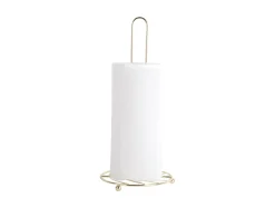 Present time - Kitchen roll holder Wired metal gold plated
