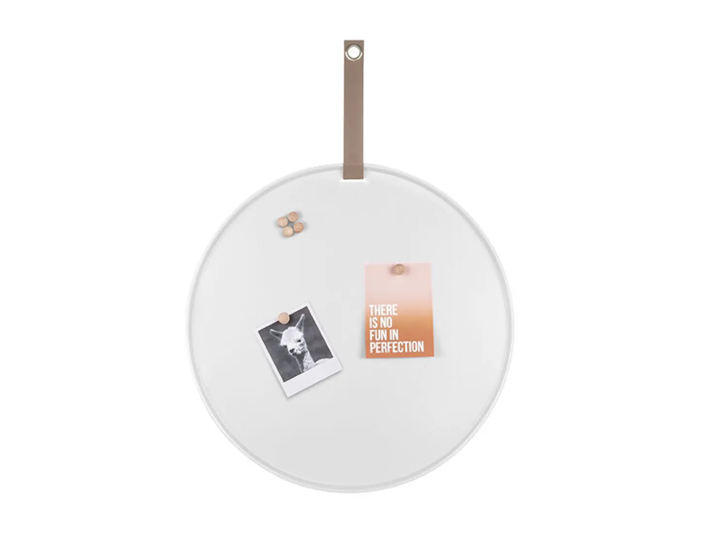 Present time - Memo board Perky iron white